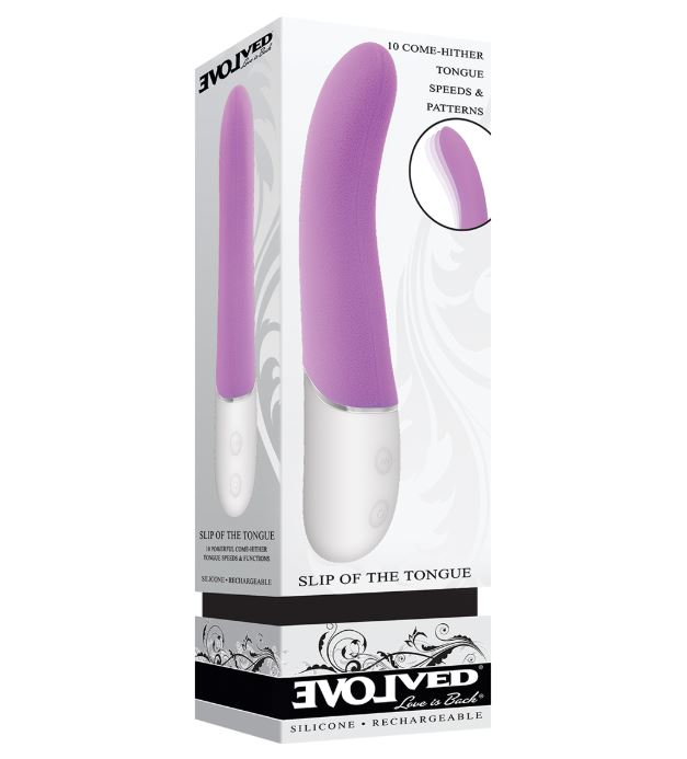 Evolved Flicking Tong Vibe Rechargeable Purple