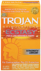 Trojan Ecstasy Ultra Ribbed Condoms With Ultrasmooth Lubricant