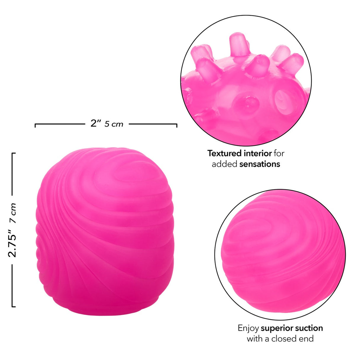 Pop Sock Textured Masturbator - Pink