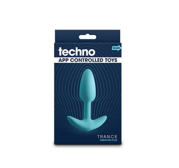 Techno Trance App-controlled Vibrating Plug With Remote Blue