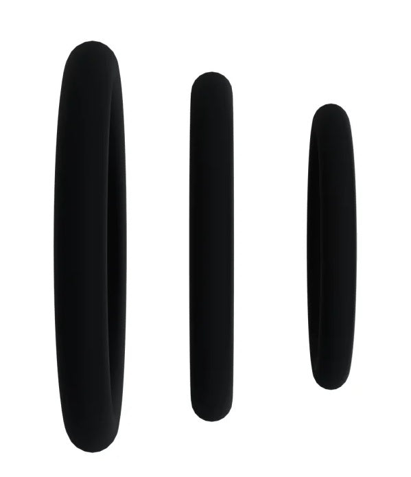 Rock Solid Tri-Pack Silicone Gasket Cock Rings Black