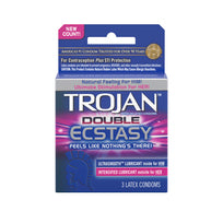 Trojan Double Ecstasy 3 Pack Latex Condoms