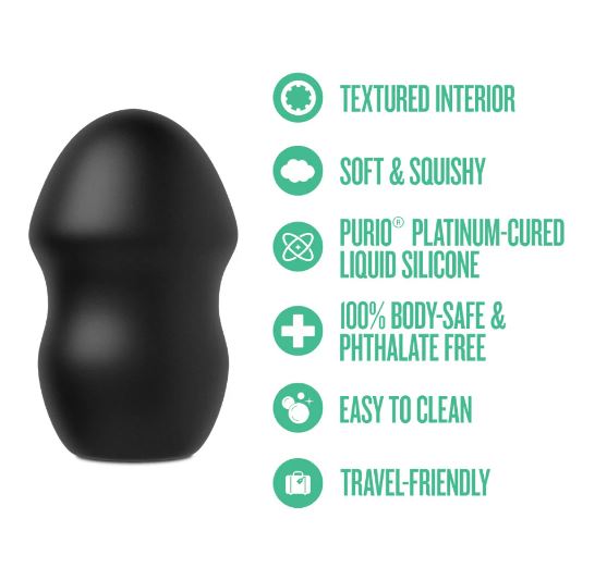 Urself Fortify Silicone Ftm Masturbation Stroker Black