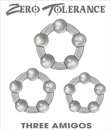 ZT Three Amigos Cock Ring Set Of 3